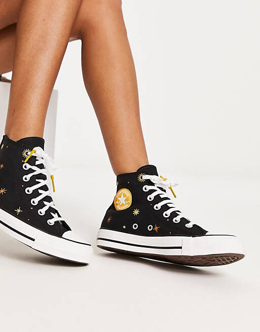 

Черные кроссовки Converse Chuck Taylor All Star Lift с вышивкой