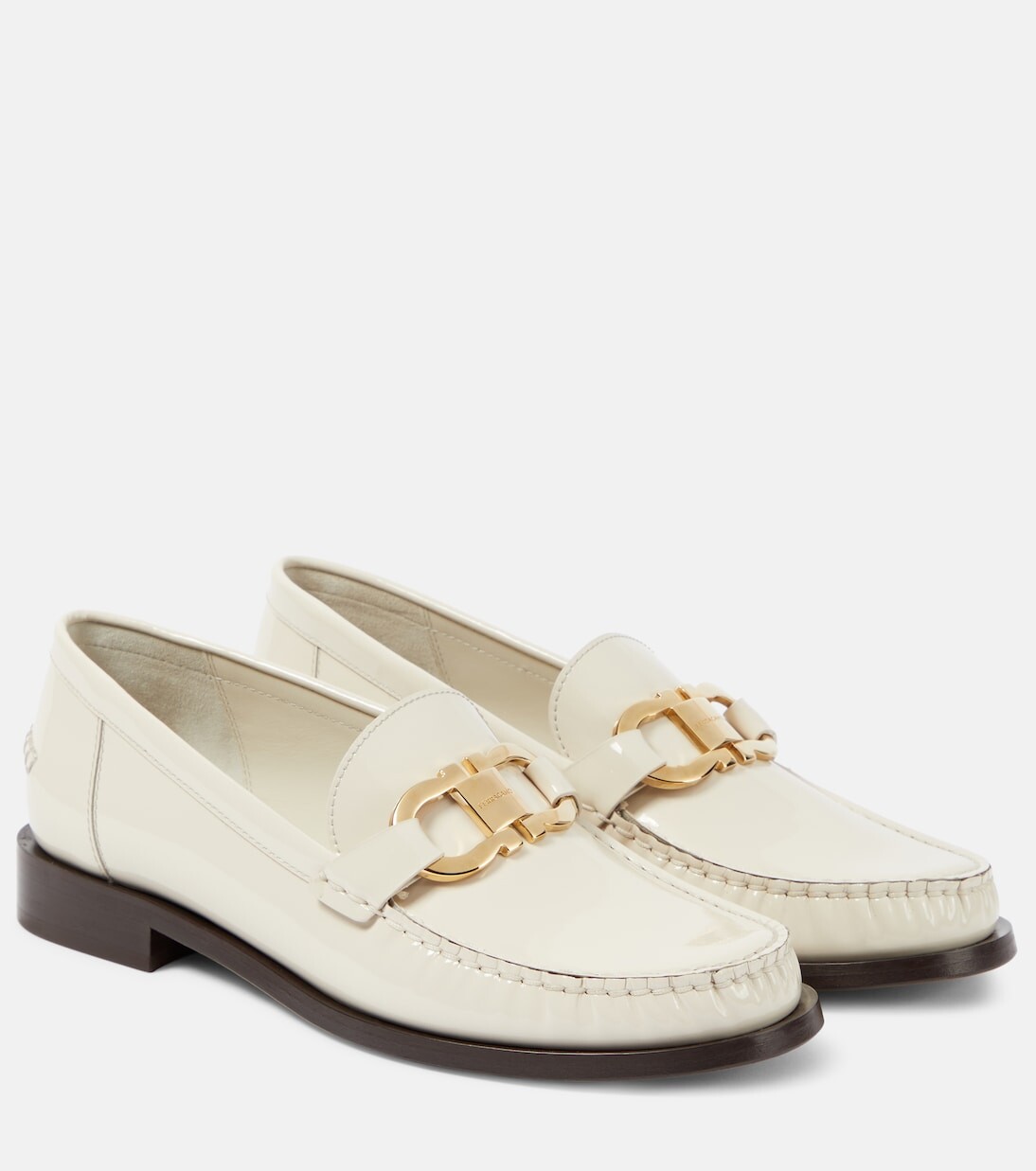 

Кожаные лоферы maryan Ferragamo, белый