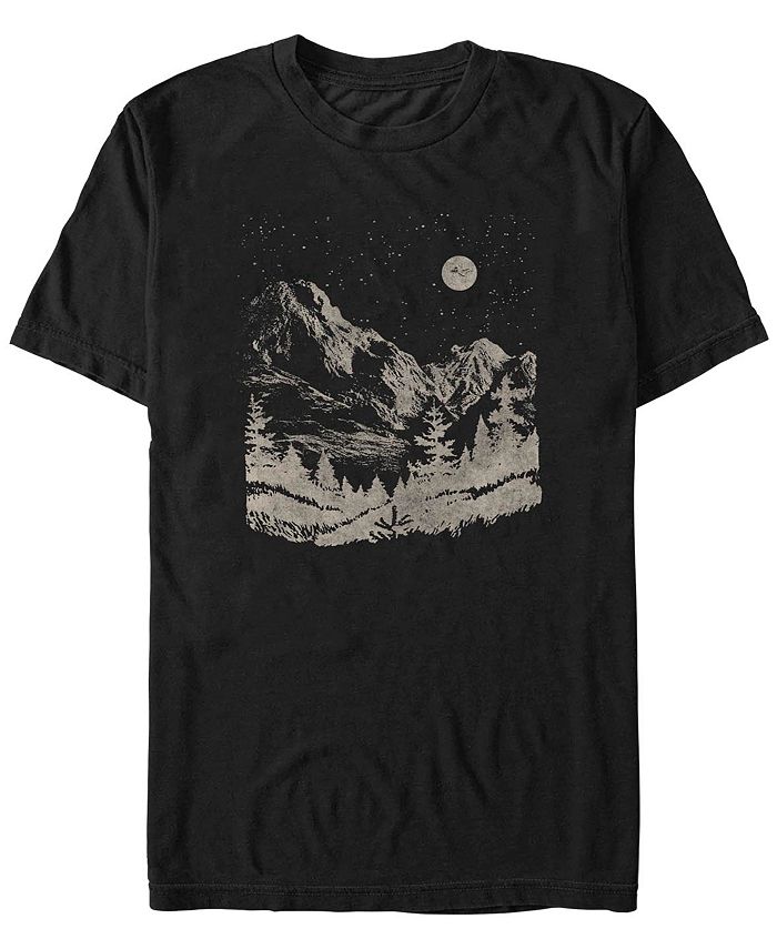 мужская футболка с коротким рукавом steve miller band burst fifth sun черный Мужская футболка с коротким рукавом Mountain Scene Fifth Sun, черный