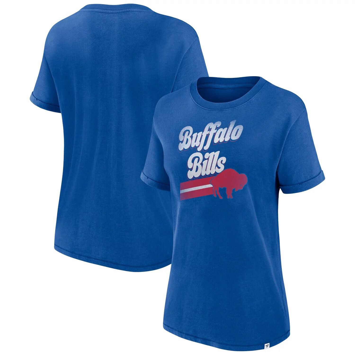 

Женская стираная футболка Fanatics Royal Buffalo Bills Hit Snow Washed Fanatics