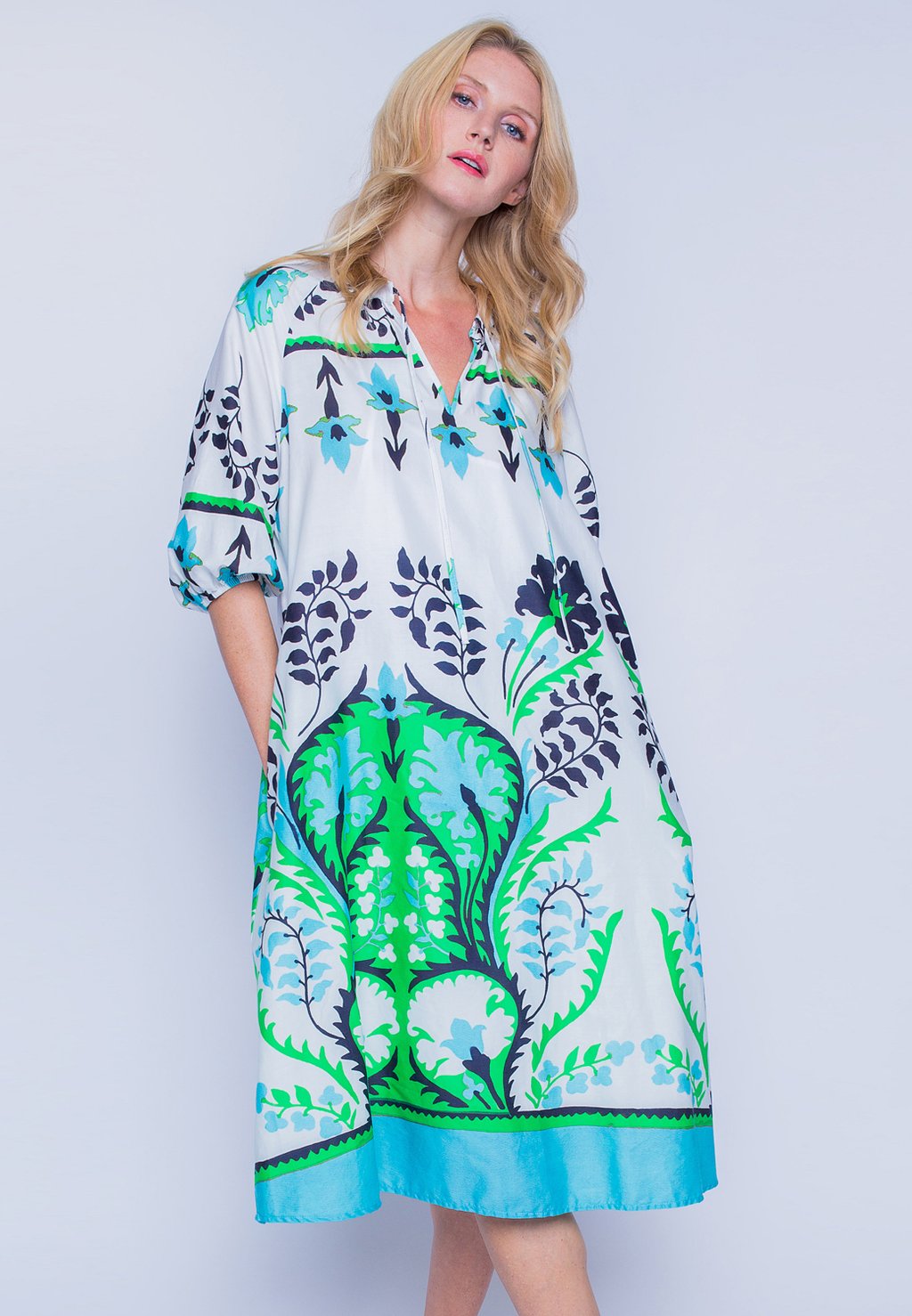 Повседневное платье Emily van den Bergh, цвет white green