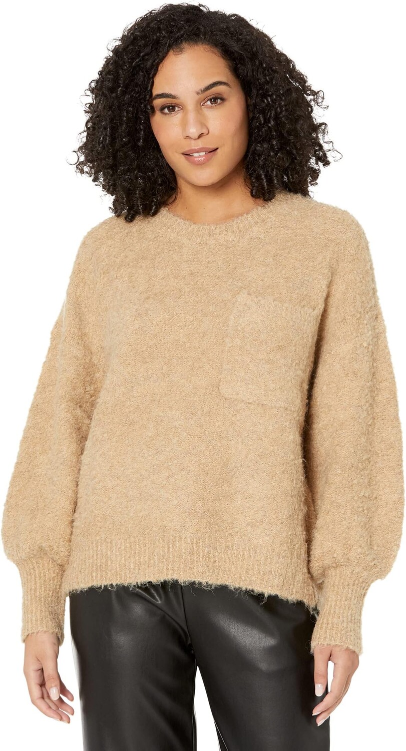 

Свитер Bocle Crew with Chest Pocket Vince Camuto, цвет Latte Heather