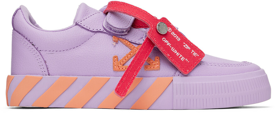 

Off-White Kids Фиолетовые вулканизированные кроссовки