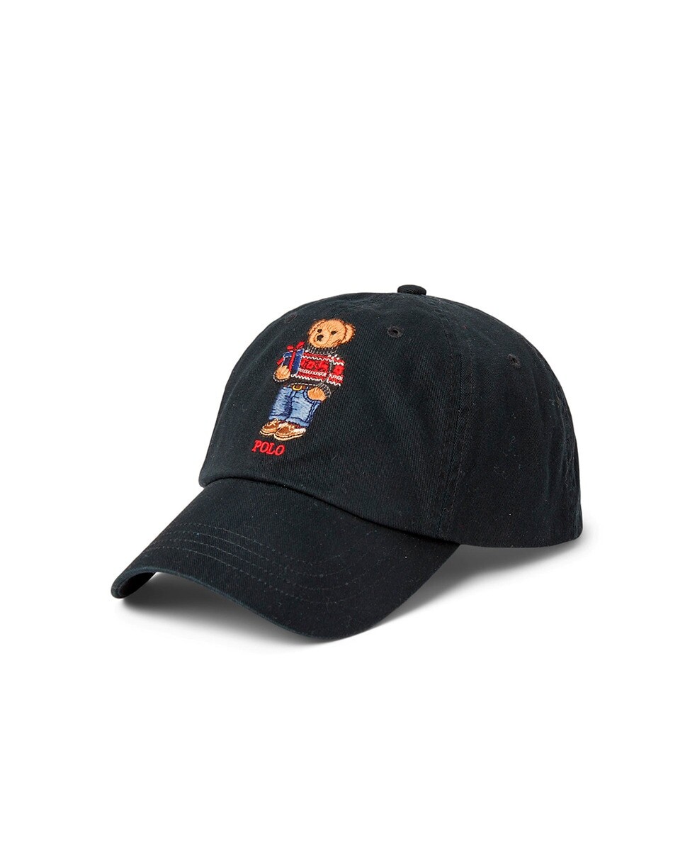 

Мужская хлопковая кепка с вышитым рисунком. Polo Ralph Lauren, черный