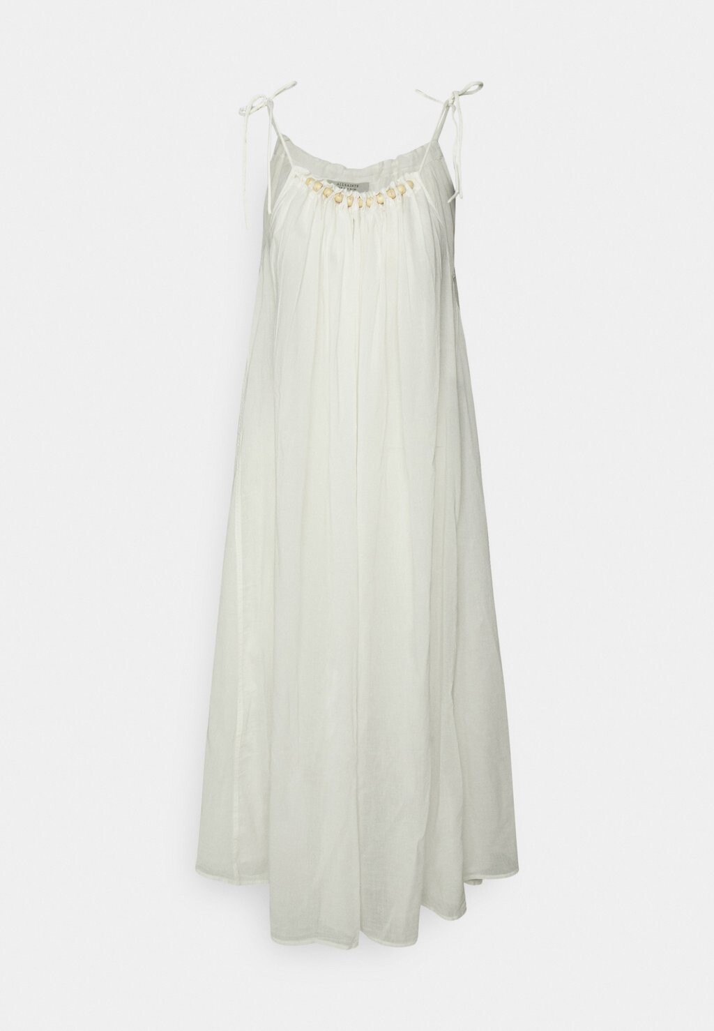 

Платье макси AllSaints, белый