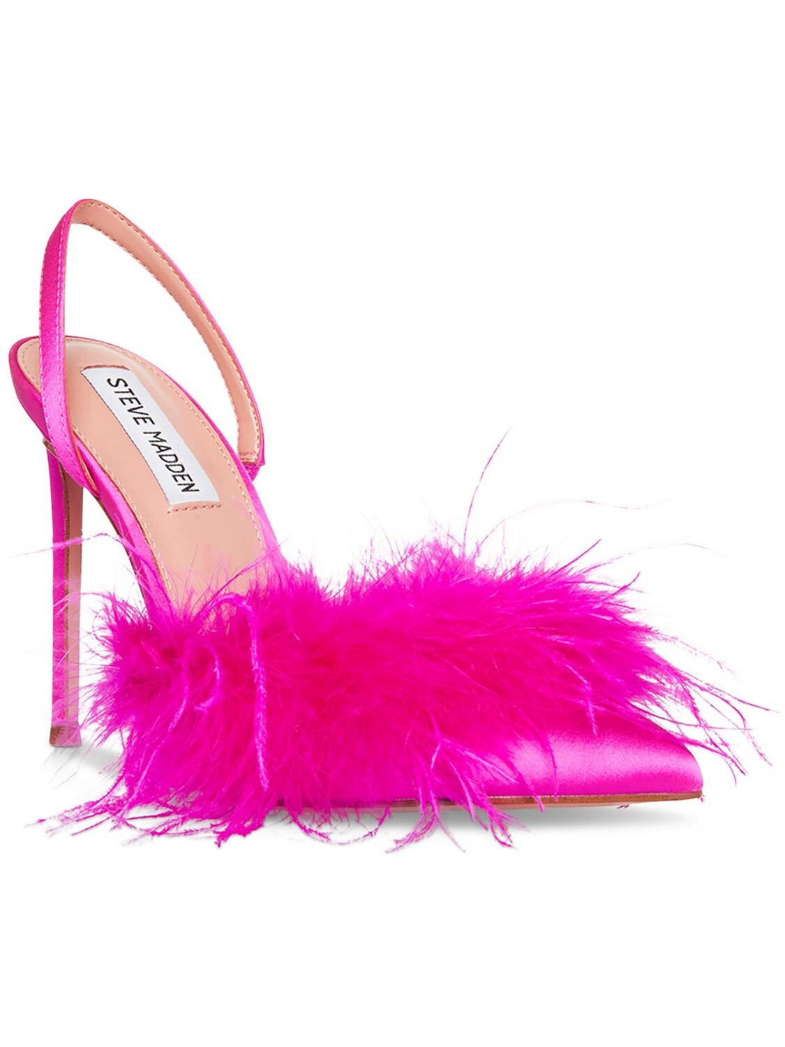 

Женские атласные туфли Alexis с перьями Steve Madden, цвет Magenta