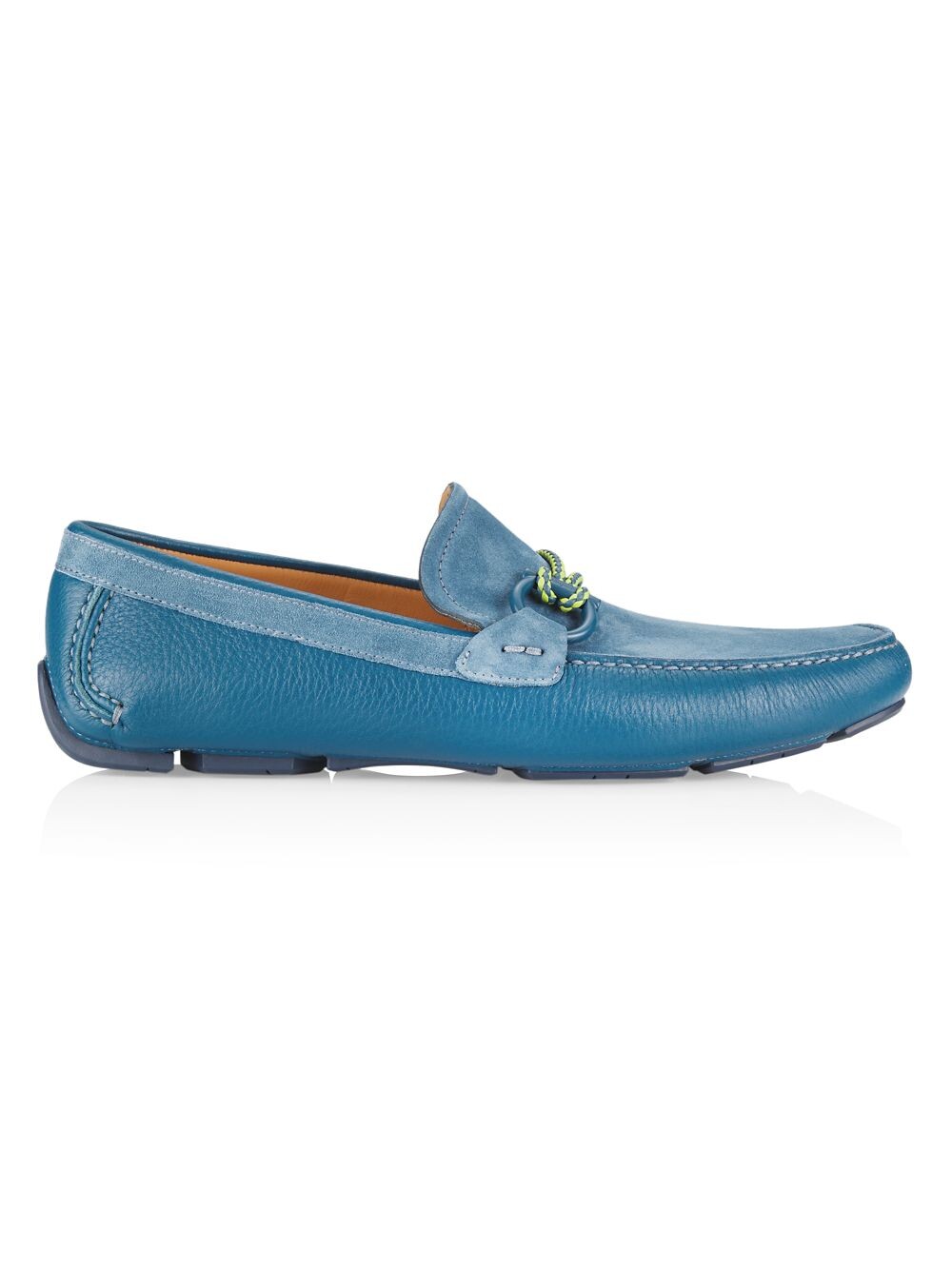 

Мокасины из кожи и замши Front 4 FERRAGAMO, синий