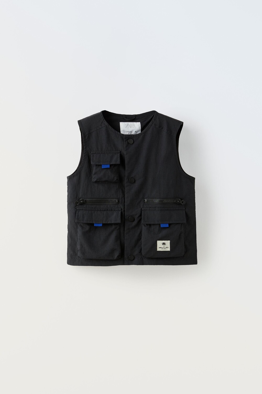 

Легкий жилет с круглым вырезом Zara, черный