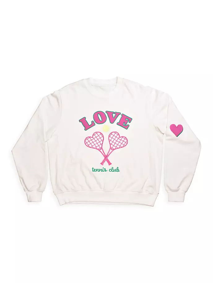 

Толстовка Love Tennis Club с круглым вырезом для маленьких девочек, девочек и взрослых Iscream, мультиколор