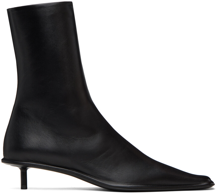 

Черные ботинки с квадратным носком Jil Sander, Черный