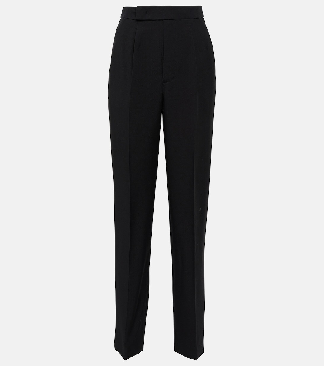 

Прямые брюки из шерсти и шелка ROLAND MOURET, черный