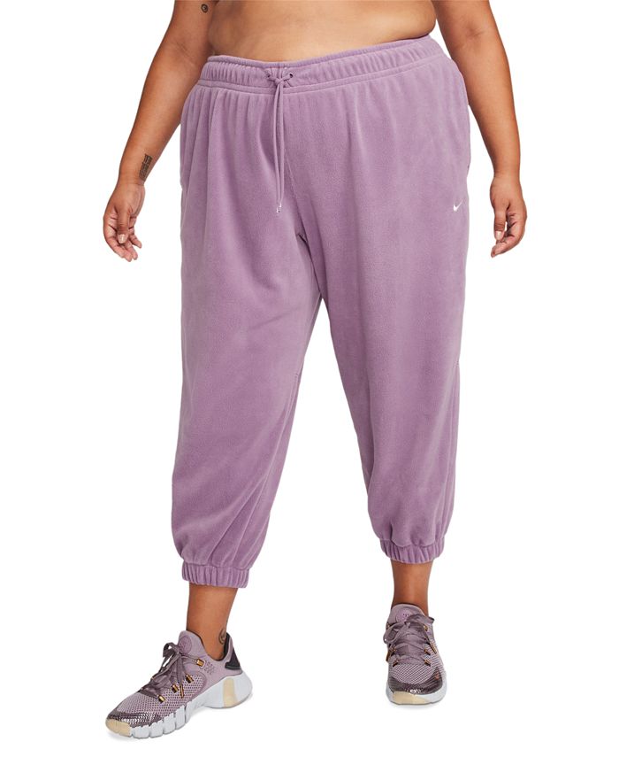 Свободные флисовые спортивные брюки Therma-FIT больших размеров Nike, фиолетовый