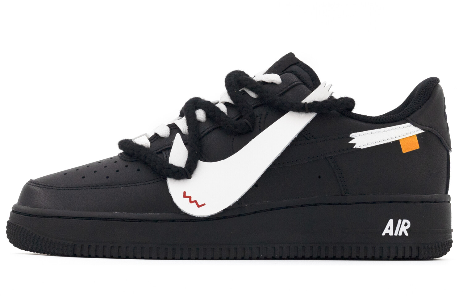 

Кроссовки для скейтбординга Air Force 1, унисекс, низкие, серебряный Nike, черный