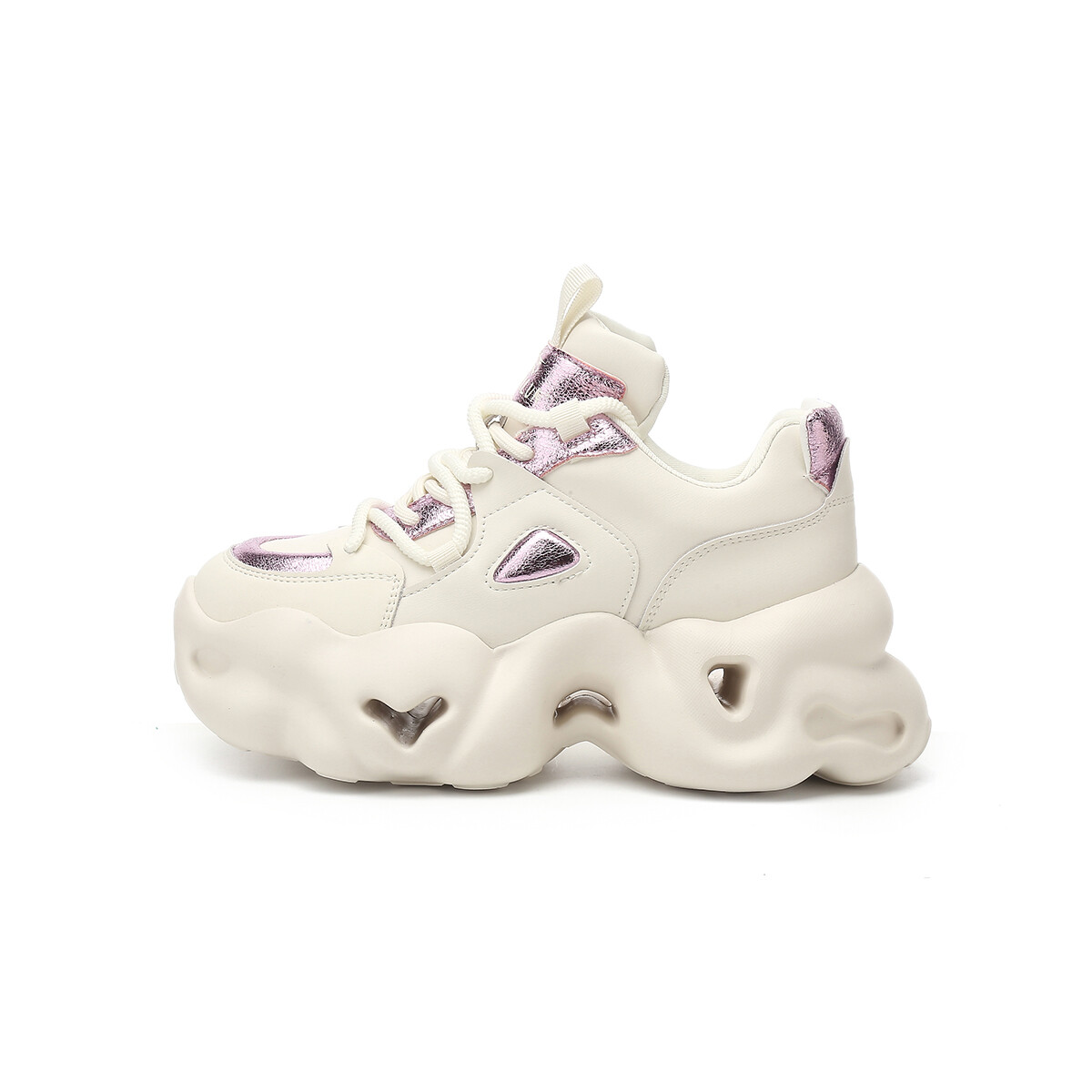 

Кроссовки Jin Baichuan Chunky Sneakers Women's Low-top, бежевый/черный