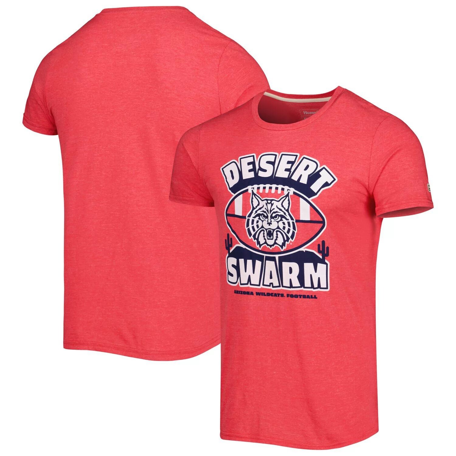 

Мужская винтажная футболка Homefield Heathered Red Arizona Wildcats Desert Swarm