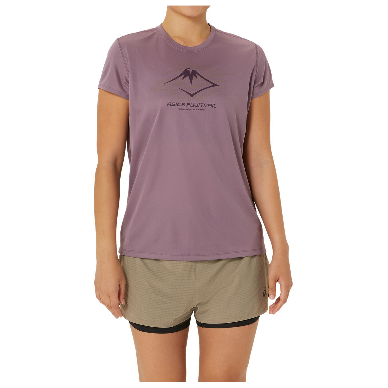 

Футболка для бега Asics Fujitrail Logo S/S Top, цвет Dusty Mauve