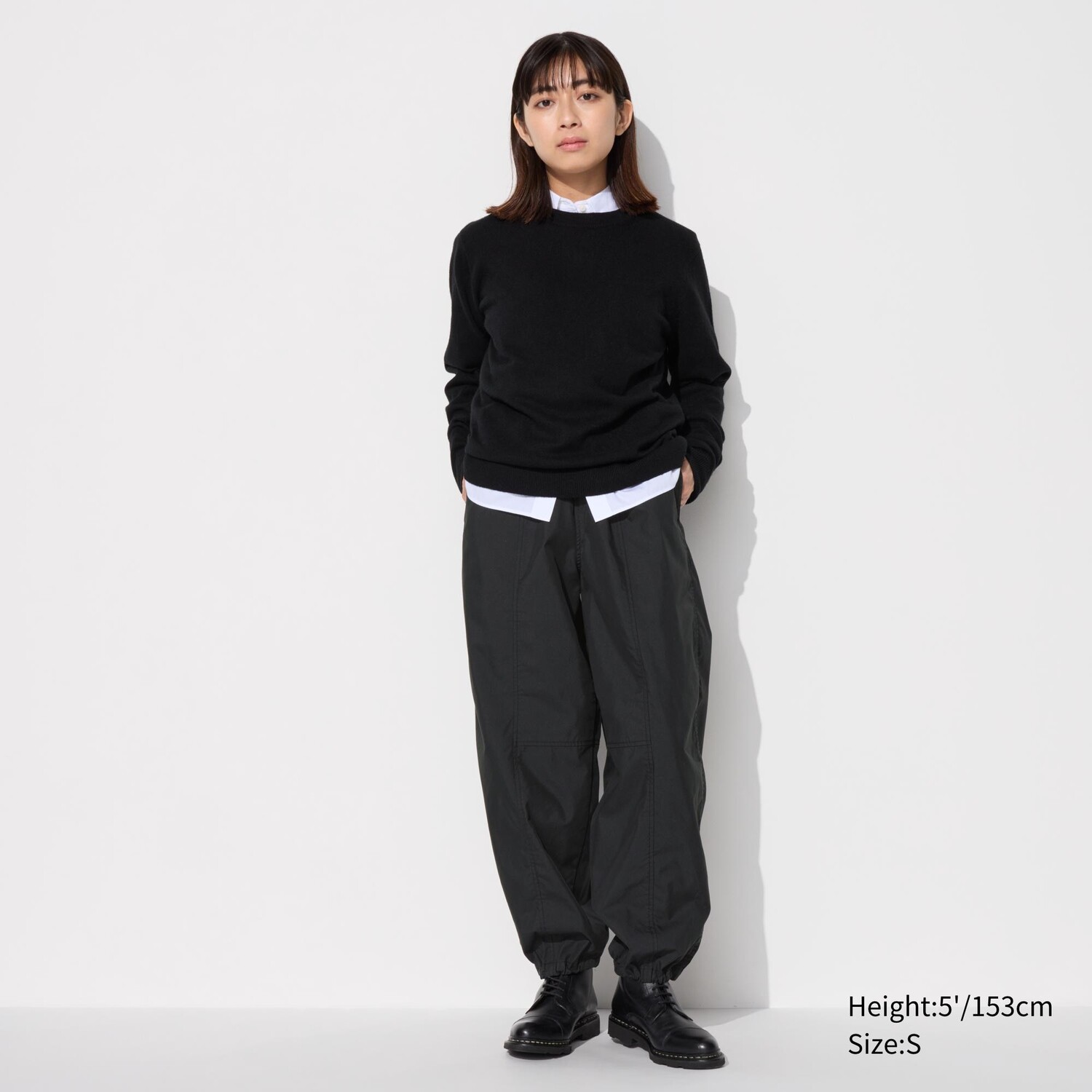 

Брюки-парашюты (короткие) UNIQLO, черный
