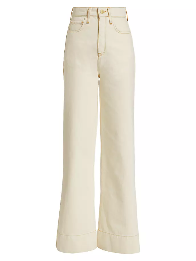 

Широкие джинсы Ms. Onassis Triarchy, цвет off white
