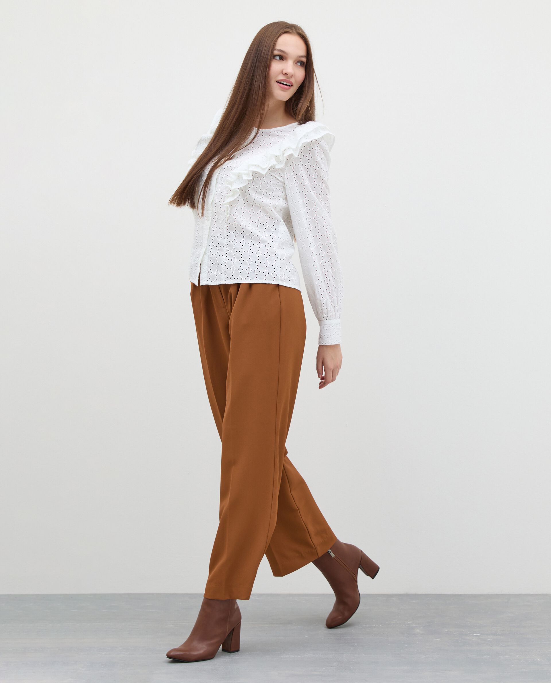 Женские брюки палаццо NICE&CHIC, коричневый