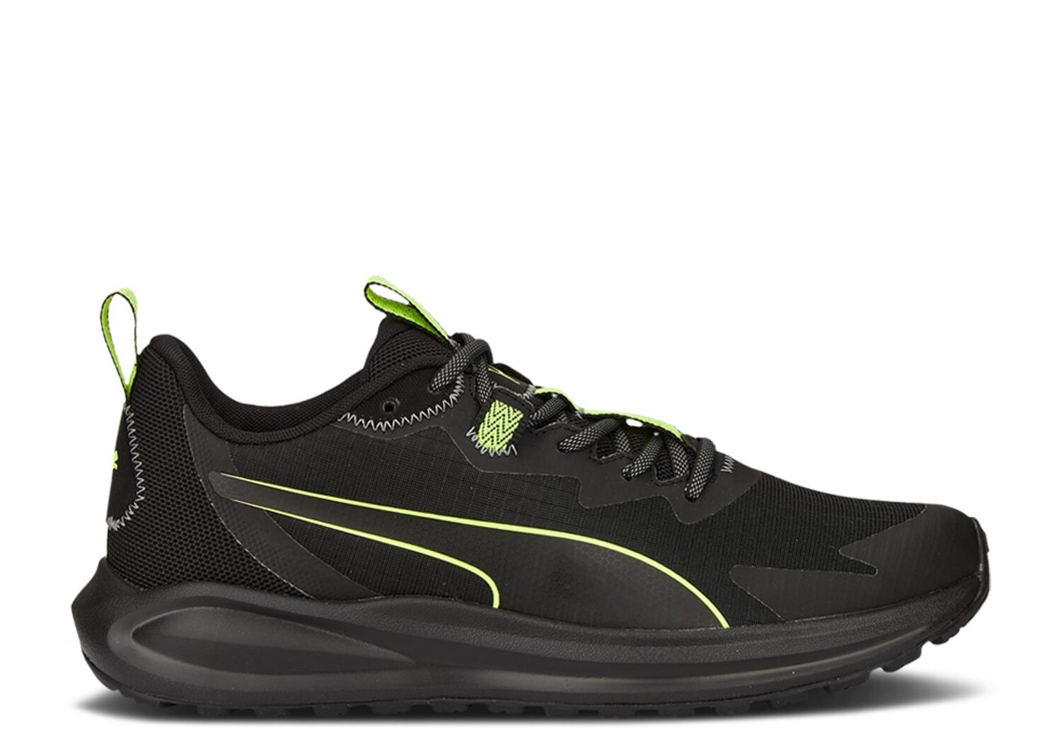 Кроссовки Puma Twitch Runner Trail 'Black Lime Squeeze', черный