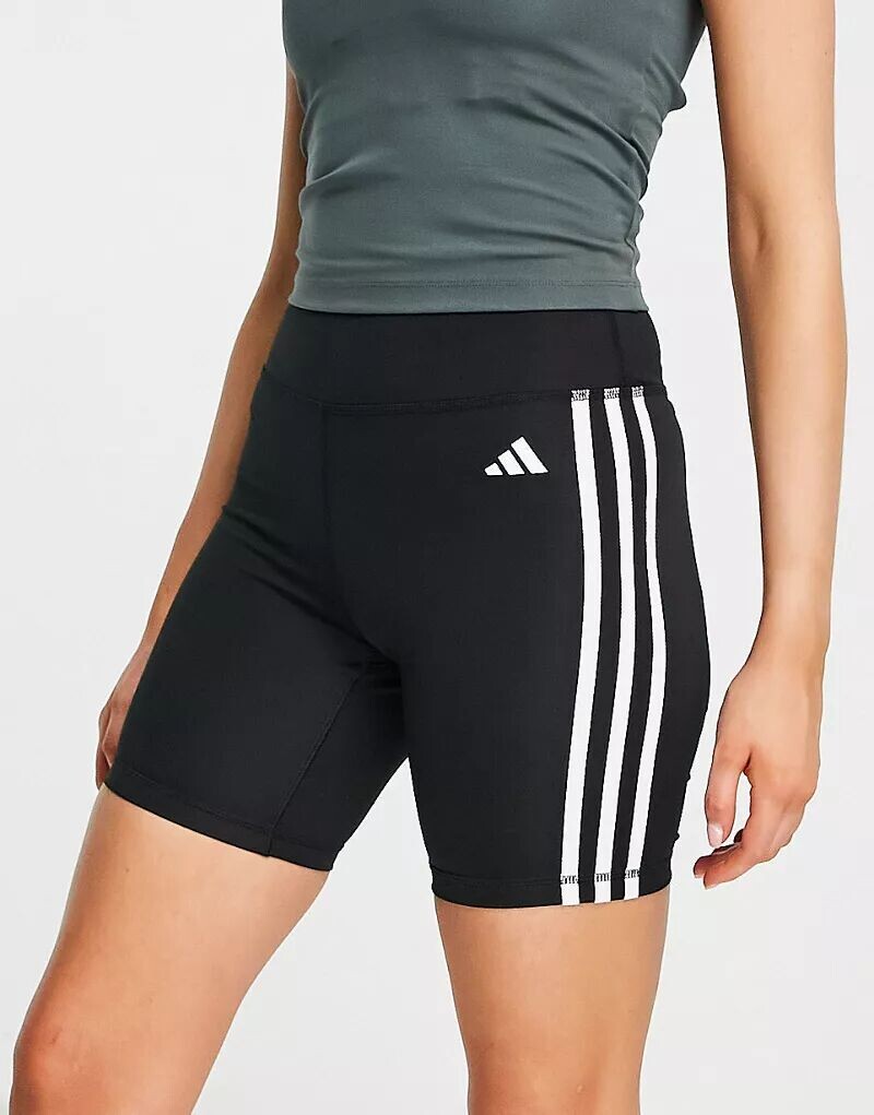 

Черные короткие леггинсы с 3 полосками adidas Training adidas performance