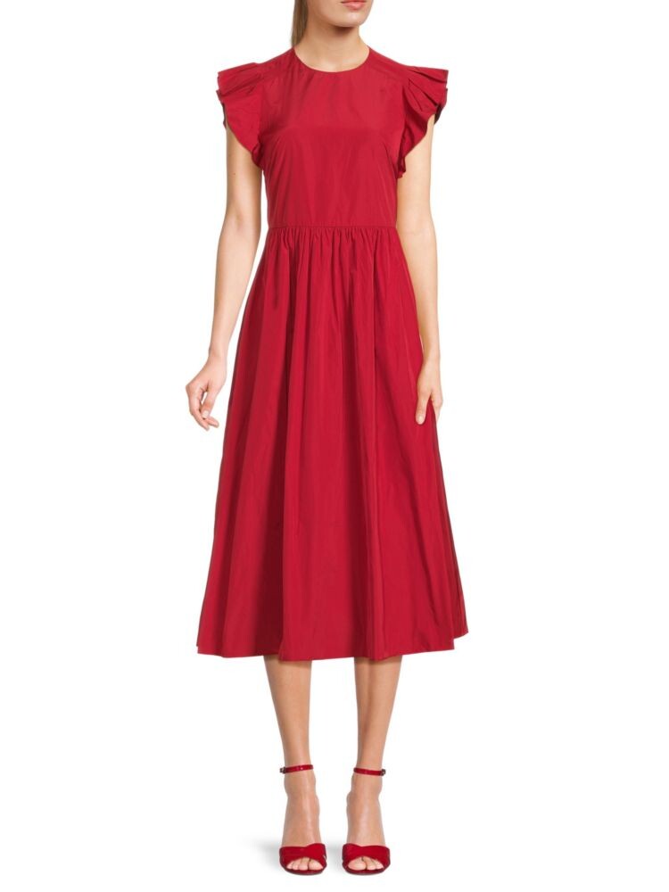 

Платье миди с оборками Redvalentino, вишня