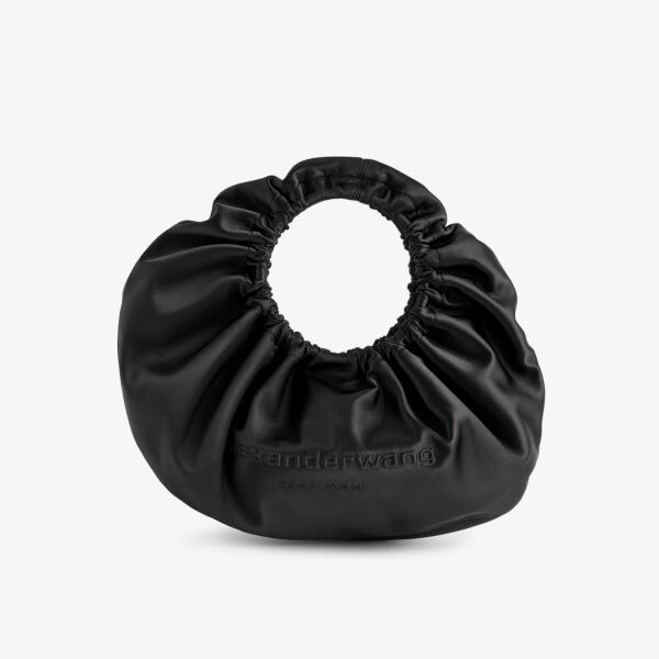 

Маленькая кожаная сумка Crescent с верхней ручкой Alexander Wang, черный