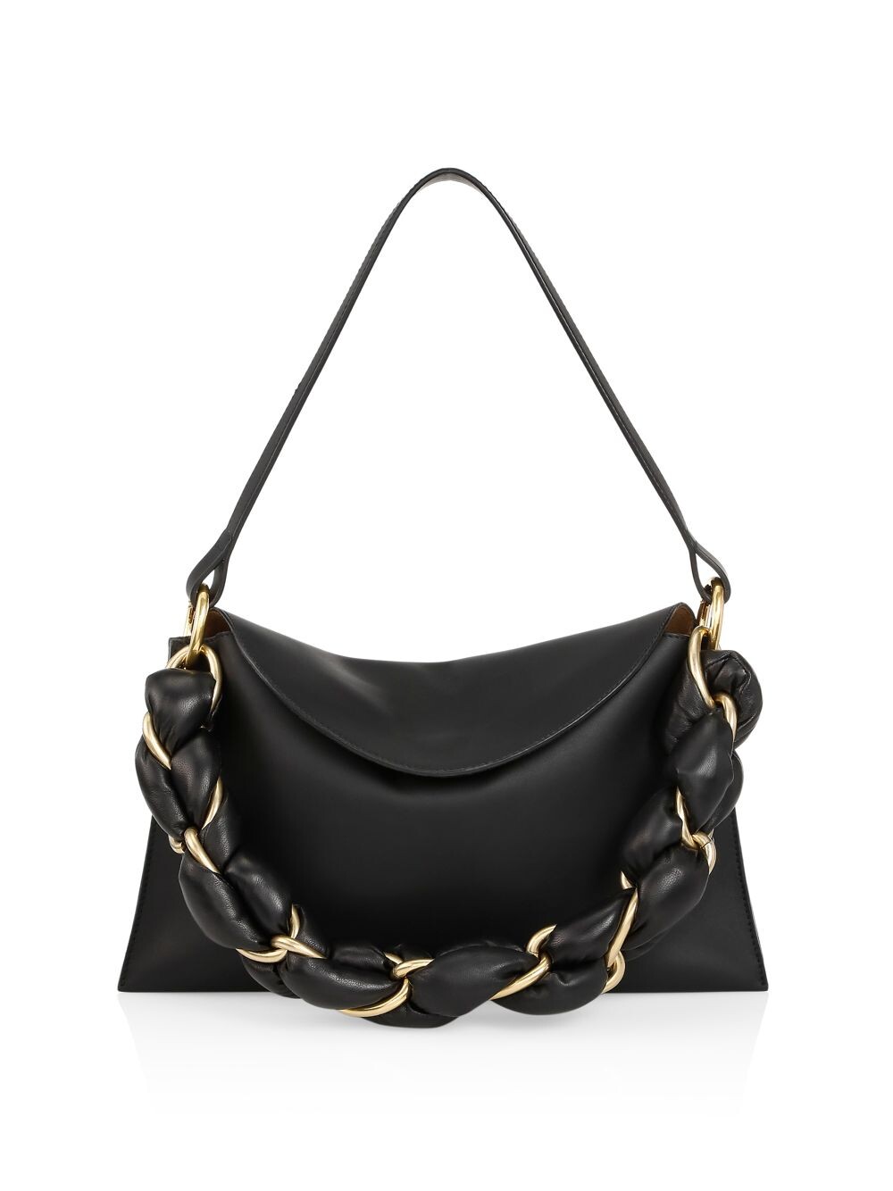 

Кожаная сумка через плечо с плетеной цепочкой Proenza Schouler, черный
