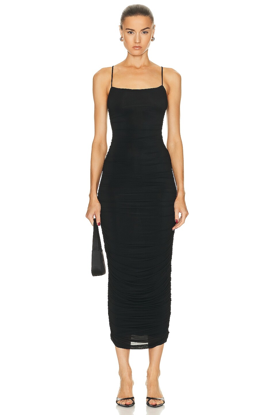 

Платье Wardrobe.Nyc Ruched Slip, черный