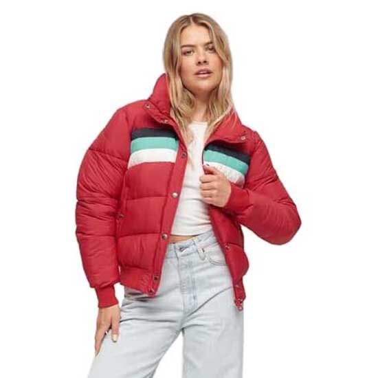 

Пуховик Superdry Retro Panel, красный