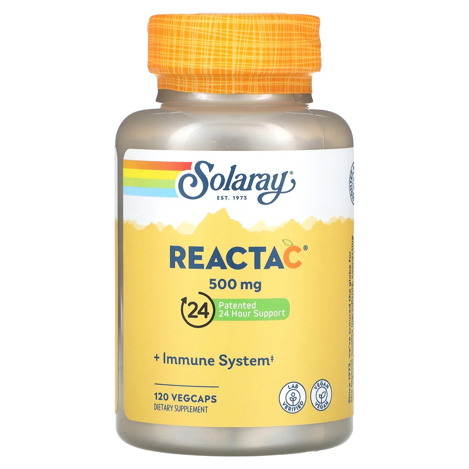 Solaray Reacta-C 500 mg 120 Vegetarian Capsules