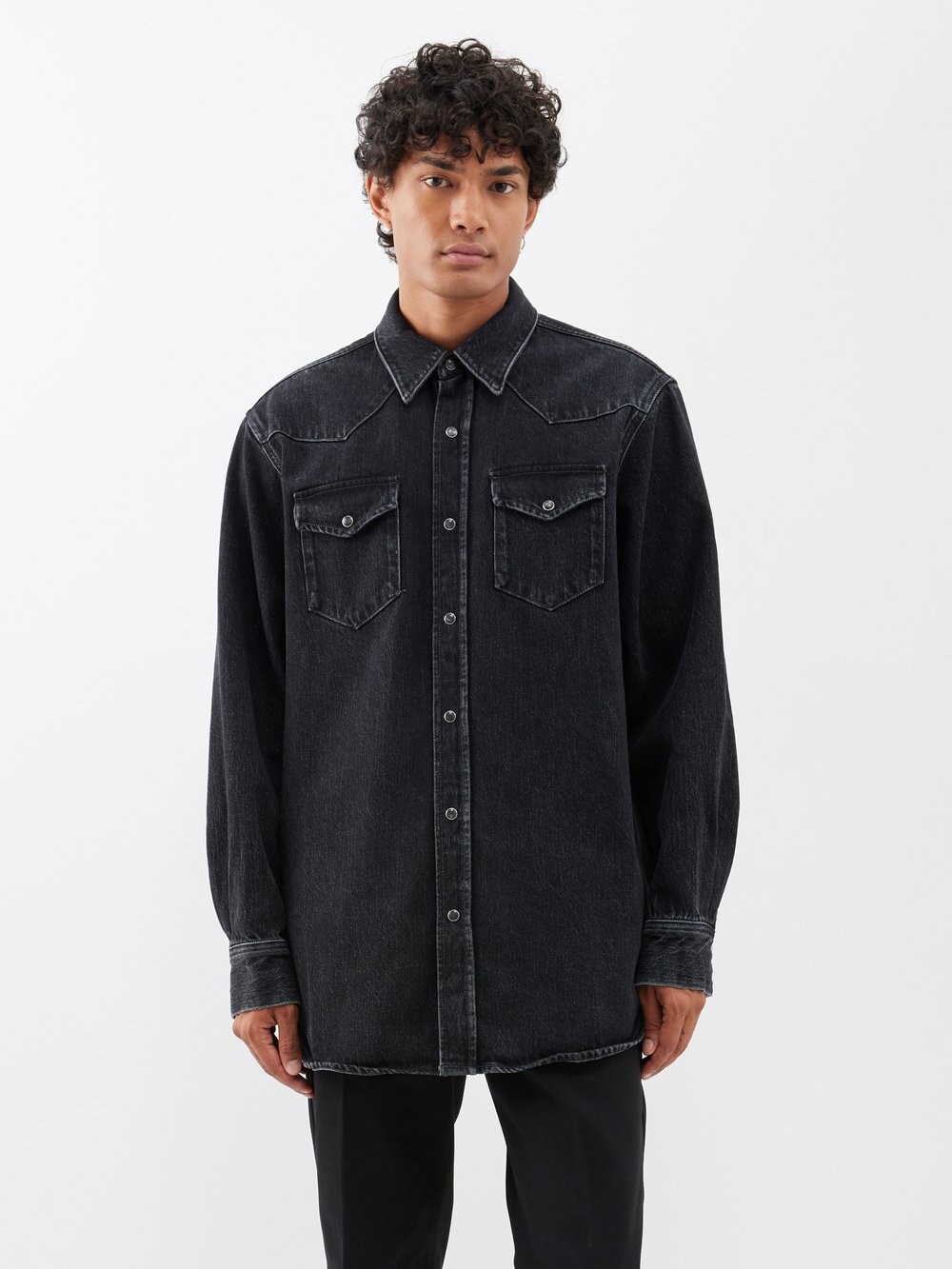 

Джинсовая рубашка karty Acne Studios, черный