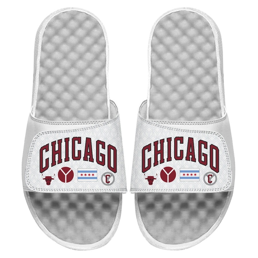 

Шлепанцы ISlide Chicago Bulls, белый