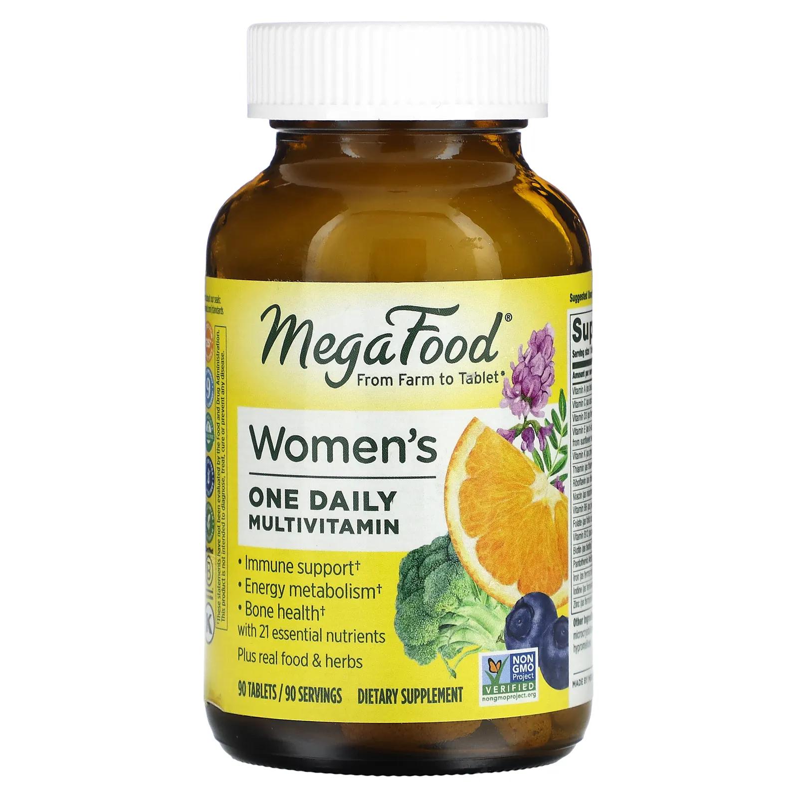 Megafood Женский мультивитамин One Daily 90 таблеток megafood мультивитамин для мужчин 120 таблеток