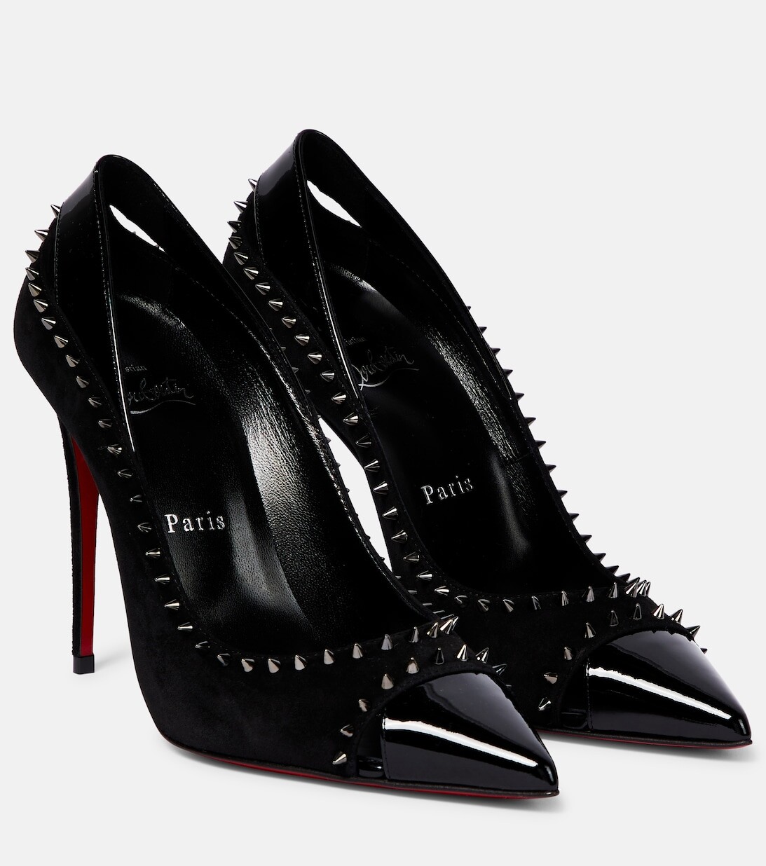 

Замшевые туфли-лодочки Duvette Spikes 100 Christian Louboutin, черный