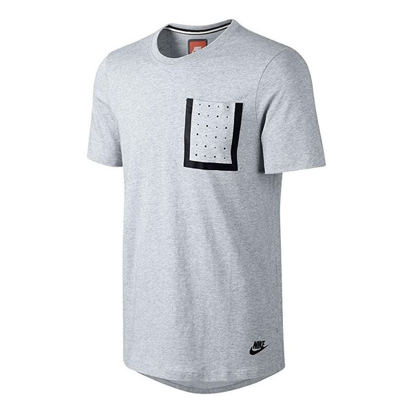 

Футболка Nike Bonded Pocket Tshirt 'Birch Heather Grey', цвет birch heather/black