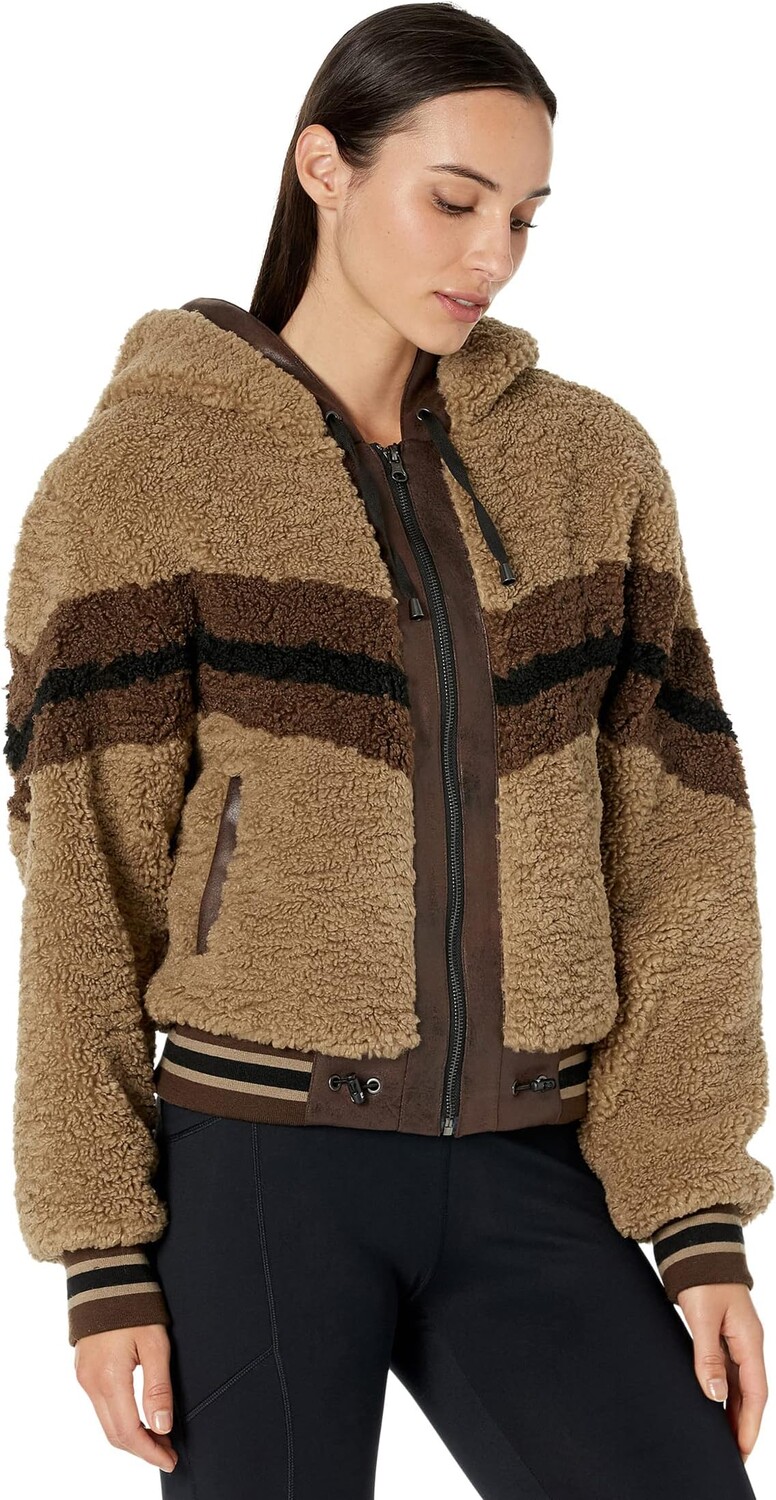 

Толстовка Faux Fur Cropped Hoodie Blanc Noir, цвет Greige
