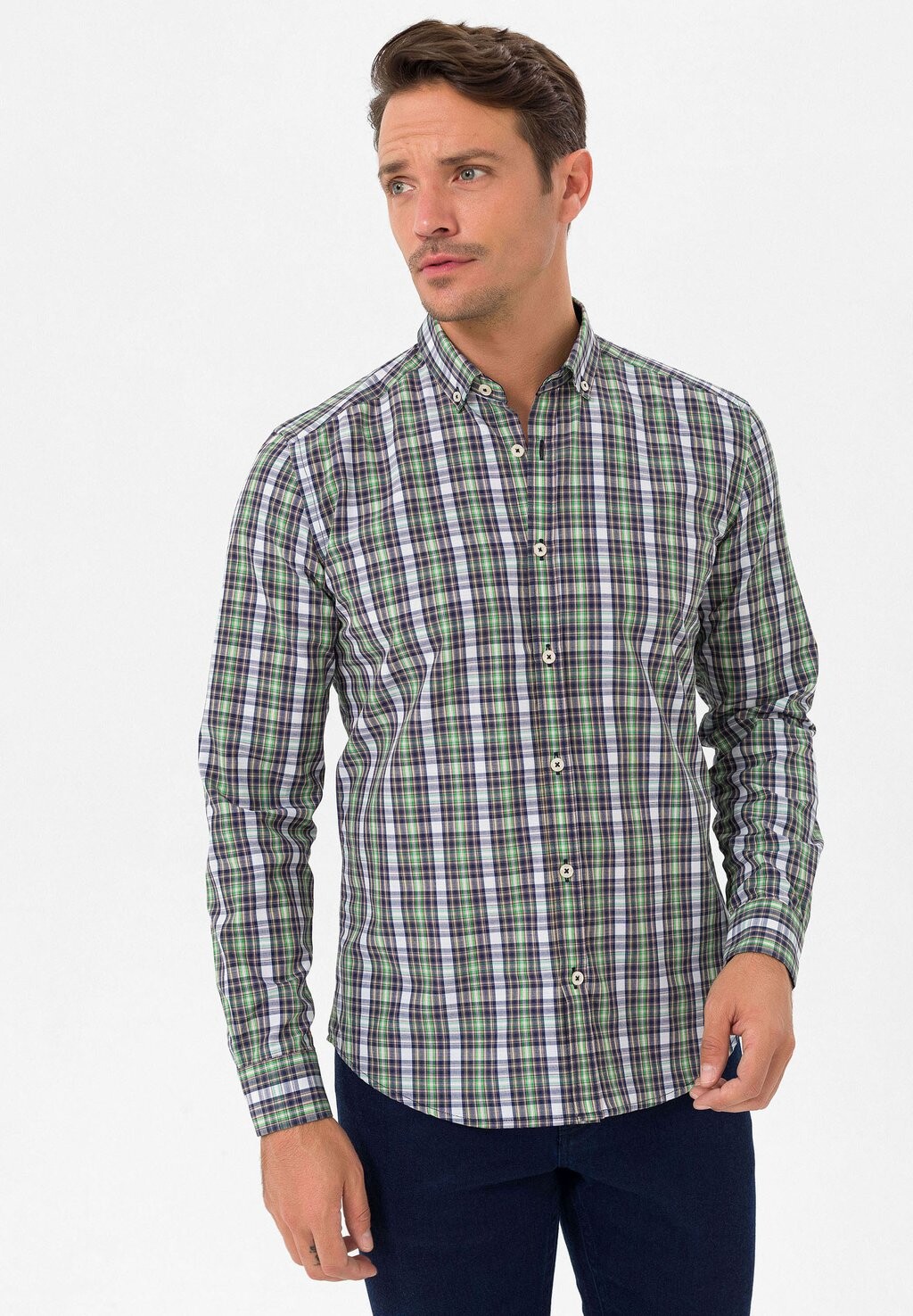 

Рубашка Plaid Regular Fit Felix Hardy, зеленый