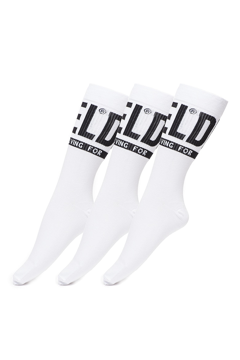 Длинные носки с логотипом Ray - 3 пары Diesel, белый
