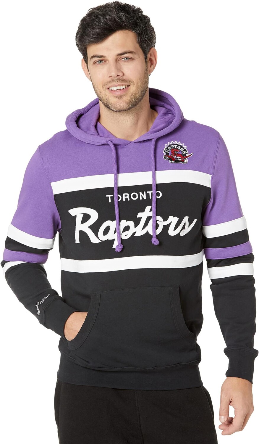 

Худи Mitchell & Ness NBA Head Coach Hoodie Raptors, цвет Purple/Black