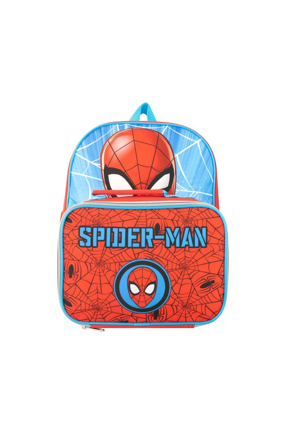 Детский комплект рюкзака и сумки для обеда Spider-Man, красный