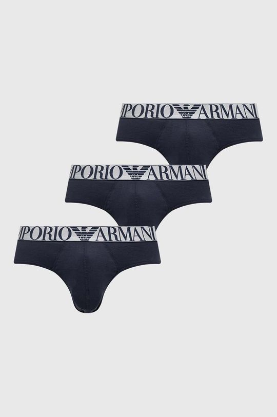 3 упаковки нижнего белья Emporio Armani Underwear, темно-синий трусики с логотипом emporio armani underwear синий