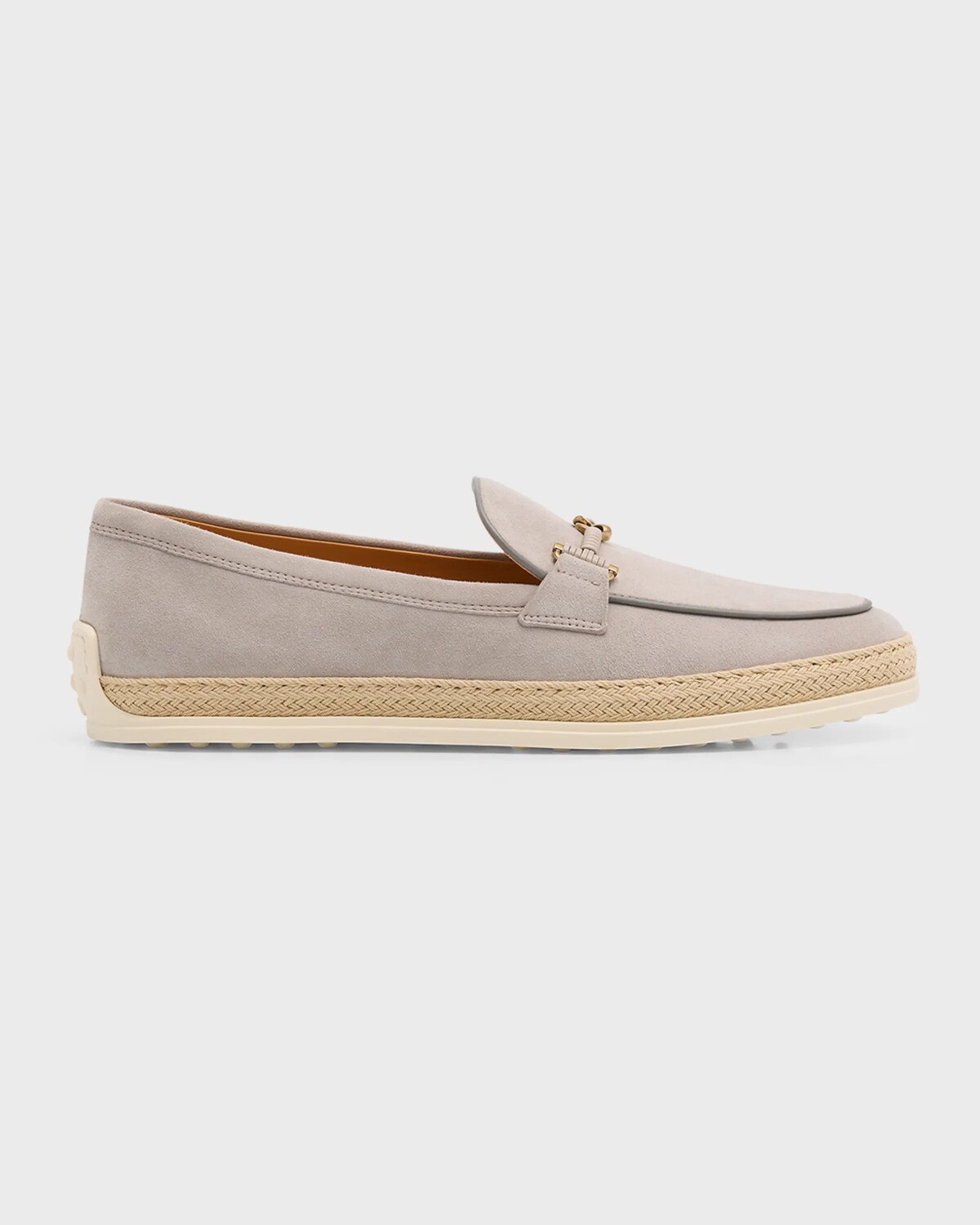 

Замшевые эспадрильи Gomma с Т-образными кольцами для водителей Tod's, цвет Grigio Vapore