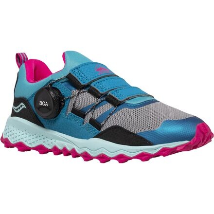 

Кроссовки Peregrine 12 Shield BOA - для девочек Saucony, цвет Turq/Pink