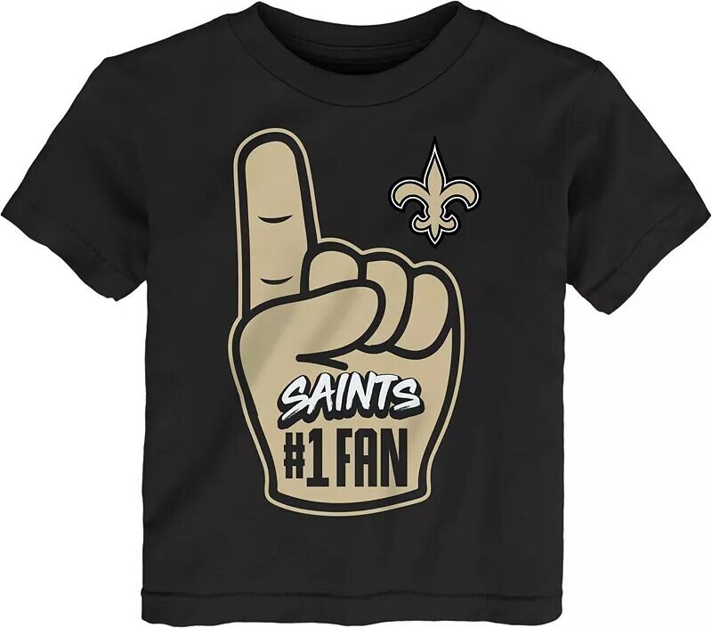 

Nfl Team Apparel Для малышей черная футболка New Orleans Saints Handoff