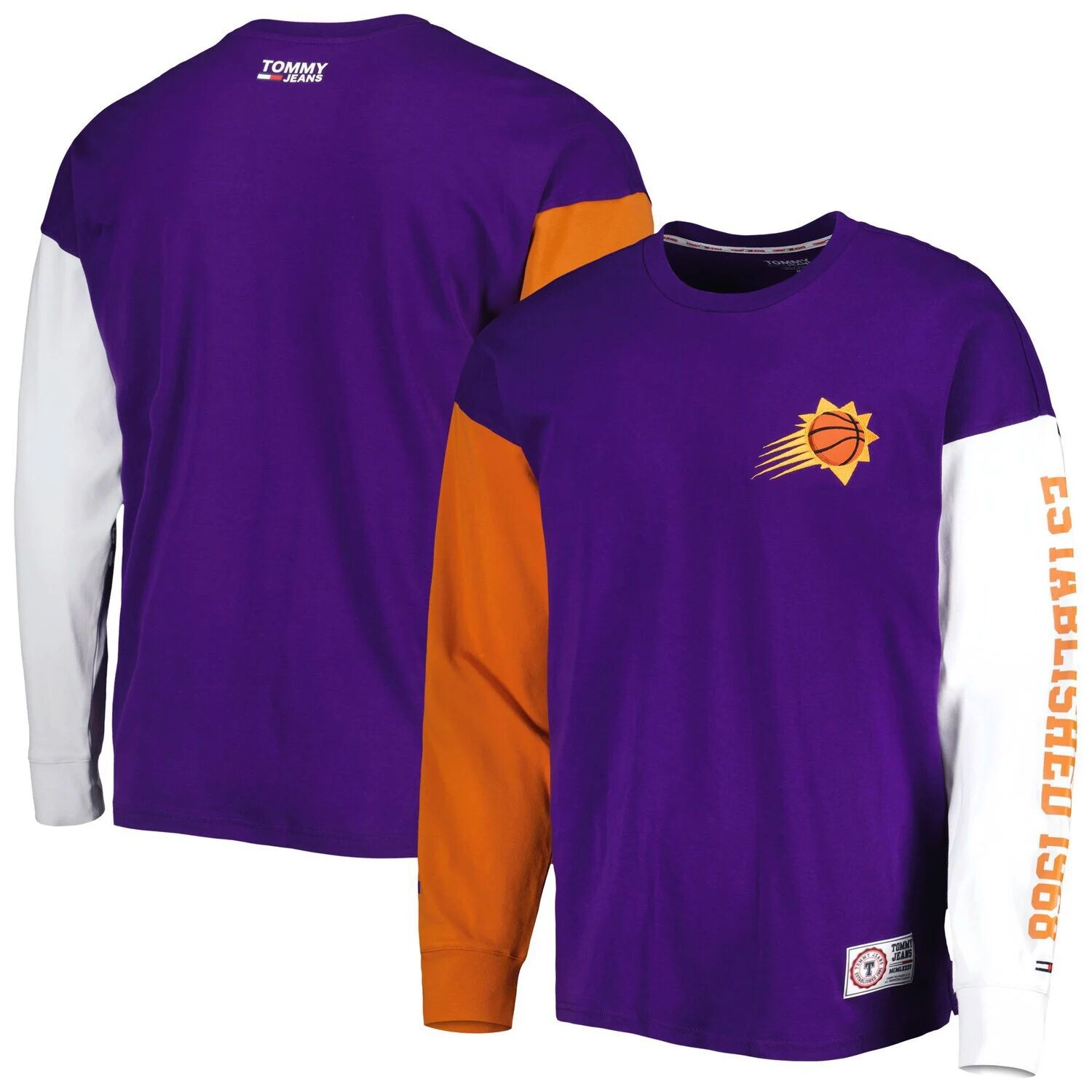 

Мужская футболка Tommy Jeans фиолетовая с длинным рукавом Phoenix Suns Richie Color Block