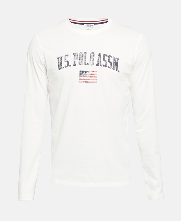 

Топ с длинными рукавами U.S. Polo Assn., цвет Wool White