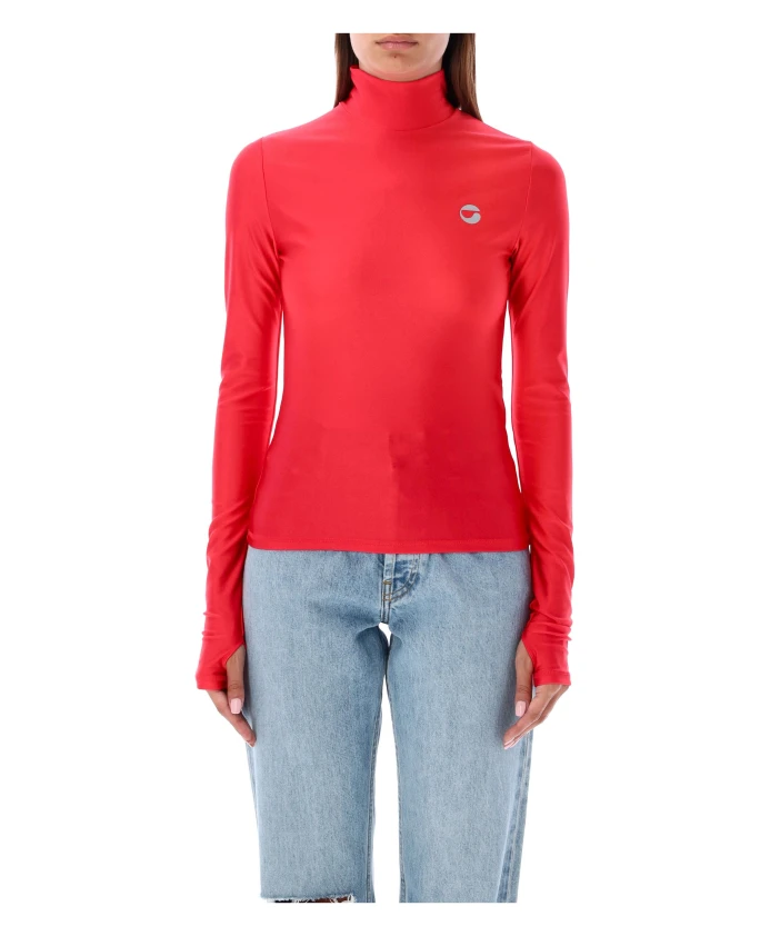

Топ с высоким воротником aw24 Coperni, красный