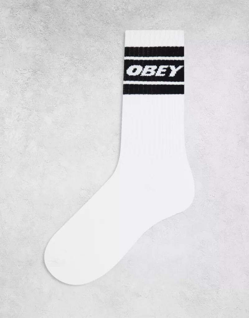 Фирменные носки Obey белого и черного цвета