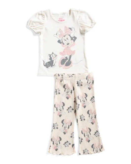 

Комплект леггинсов из 2 предметов для маленьких девочек Minnie Mouse, слоновая кость